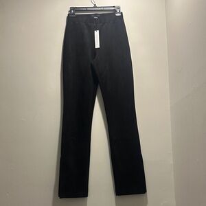 Abbey Faux Seude Leggings in Black